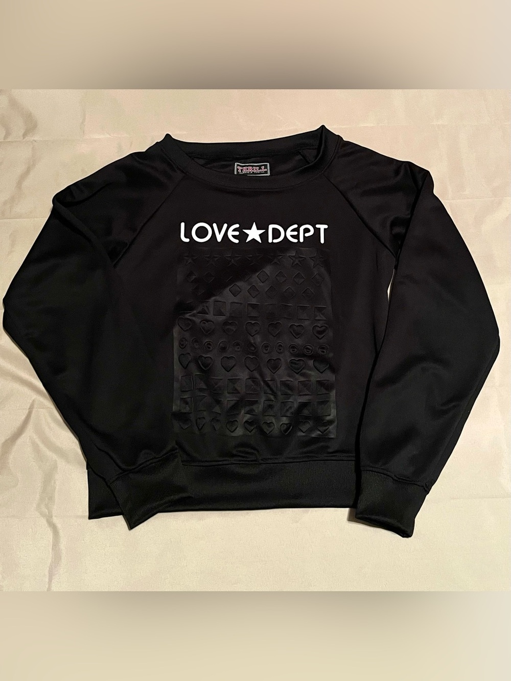 Women’s THRILLS XL NWOT Black Love Dept Graphic Sweatshirt
